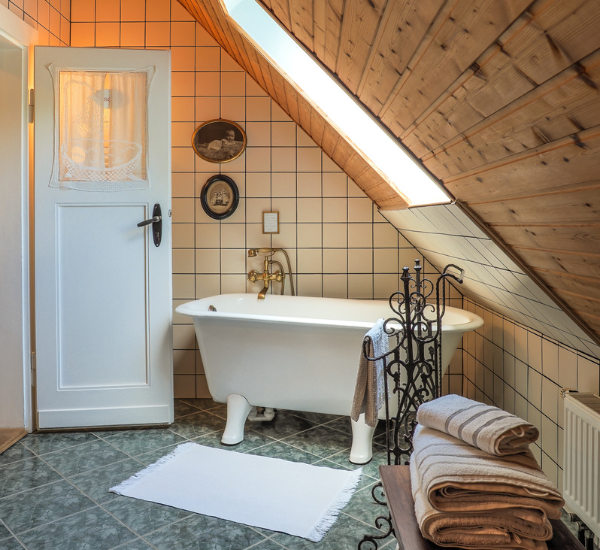 Bad, Zimmer 7, Waldpension Buchholzmühle